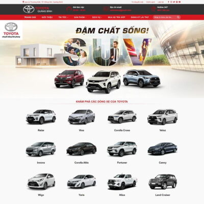 Thiết kế web bán xe toyota 04