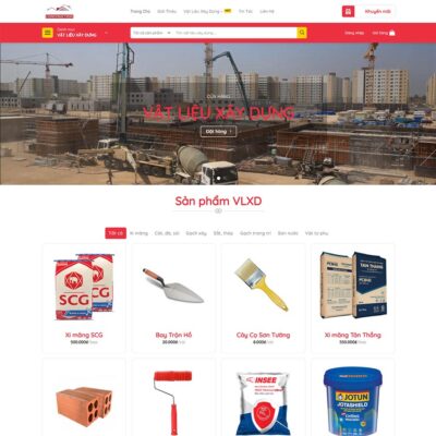 Thiết kế web bán vật liệu xây dựng
