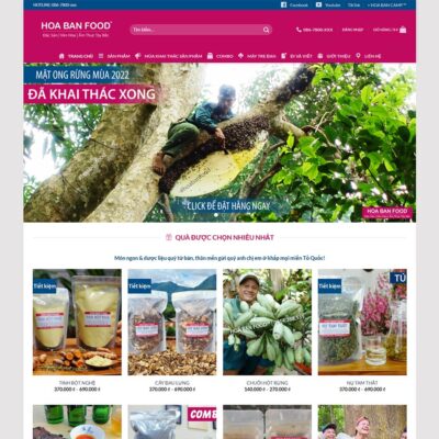 Thiết kế web bán đặc sản (Hoa Ban Food)
