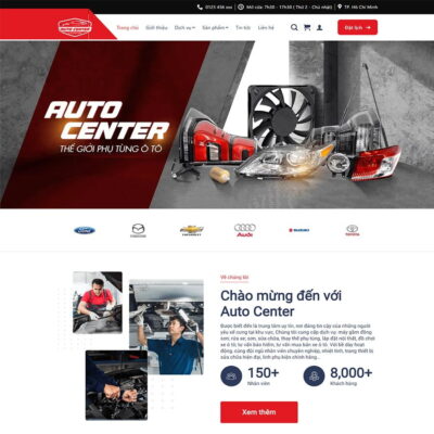 Thiết kế web gara sửa chữa, bảo dưỡng ô tô