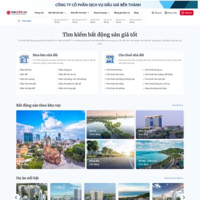 Thiết kế web bất động sản rao vặt, đăng tin