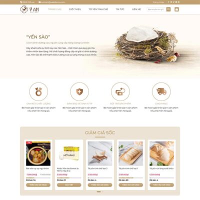 Thiết kế web yến sào 04