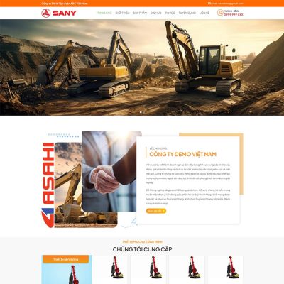 Thiết kế web bán máy công trình