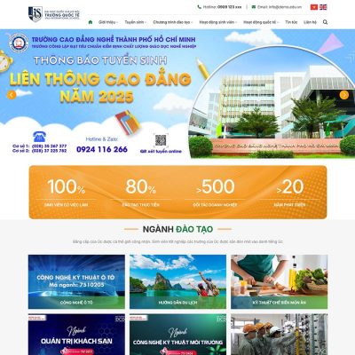 Thiết kế web trường dạy nghề 01
