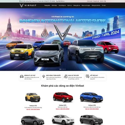Thiết kế web bán xe ô tô Vinfast